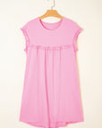 Keily Frilled Trim Loose Fit Mini Dress