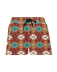 Women's Brown Aztec Beach Board Shorts