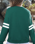 Varsity Stripe Drop Shoulder Sweatshirt