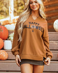 Sequin Happy Halloween Long Sleeve Top