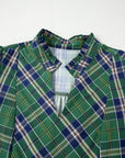 Plaid Frilled Collar Long Sleeve Mini Dress