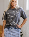 Kindness Butterflies Mineral Wash Loose Tee