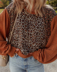 Natalie Leopard & Floral Patchwork Loose Top
