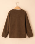 Abigail Coffee toggle Teddy Coat