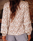 Floral Lace Puff Sleeve Shirt