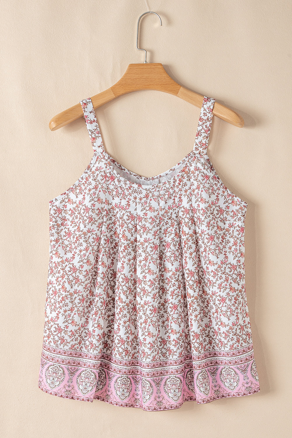 Taytum Bohemian Floral Pleated Tank