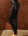 Adelaide Shiny Leopard Textured Leggings