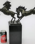 Museum Quality Two Running Horses Limited Edition Bronze Masterpiece Sculpture