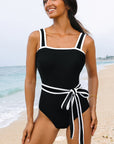 Celine Edge Belted One Piece Swimsuit