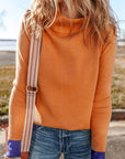 Evangeline Contrast Edge Slim Fit Sweater