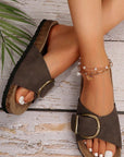 Tilly Buckle Thick Sole Slippers
