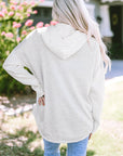Berkley Button Up Knitted Sleeves Hooded Jacket