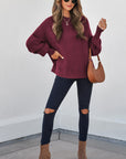 Julietta Mixed Textured Knitted Sweater