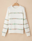 Braelyn Colorful Crossed Stitch Sweater