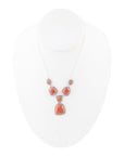 Earth and Sky Orange Sponge Coral and Sterling Necklace