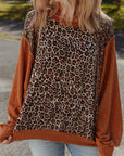 Natalie Leopard & Floral Patchwork Loose Top