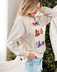 Merry Little Thing Ribbed Corduroy Long Sleeve Sweatshirt