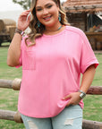 Morgan Plus Size Corded Pocketed Top