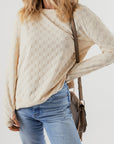 Tiffany Textured Thumbhole Sleeve Top