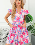 Abigail Ric Rac Flutter Sleeve Dress