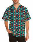 Jade Aztec Men's Western Camp Shirt