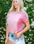 Louisa Colorblock Crew Neck T Shirt