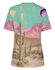 Baha Ranch Retro Pop Western Howdy Desert Cowgirl Cotton T Shirt
