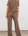 Solid Top and Pants Set
