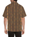 Mocha Aztec Men's Western Camp Shirt