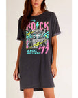 ROCK N ROLL GUITAR MINERAL GRAPHIC DRESS