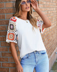 Rayne Crochet Short Sleeve Top
