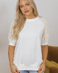 Paulina Lace Crochet Short Sleeve Top