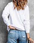 Brinley Chenille Lucky Pattern Sweatshirt