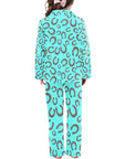 Turquoise Horseshoe Girl's Western Pajama Set