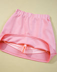 Solid Half Zip Pullover and Mini Skort Set