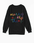 Christmas Merry Every Thing Tinsel Sweatshirt
