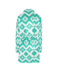 Turquoise Aztec Women's Western Bath Robe