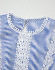 Stripe Lace Patchwork Tank Top