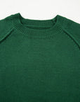 Eleanor Evergreen Raglan Sleeve Sweater