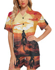 Cowboy Desert Sunset Women's Western Pajama Set