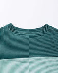 Colorblock Ribbed Long Sleeve Top