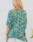 Madeleine Abstract Loose Fit Tunic Blouse