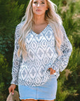 Haven Puff Sleeve V Neck Blouse