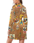 Vintage Cowgirl Collage Satin Robe