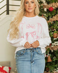Bow Long Sleeve Crewneck Top