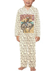 Vintage Rodeo Bronc Boy's Western Pajama Set