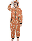 Rodeo Horseshoe Big Kid Onesie Hooded Pajamas