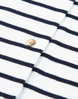 Emryn Striped Ruffled Buttoned Long Sleeve Top