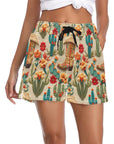 Women's Southwestern Desert Cowgirl Beach Board Shorts