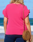 Paulina Ruffled Short Sleeve Plus Size Top